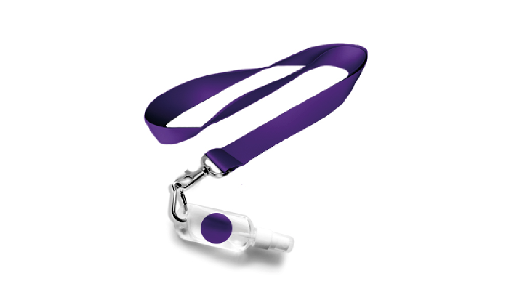 Lanyard con atomizador con alcohol