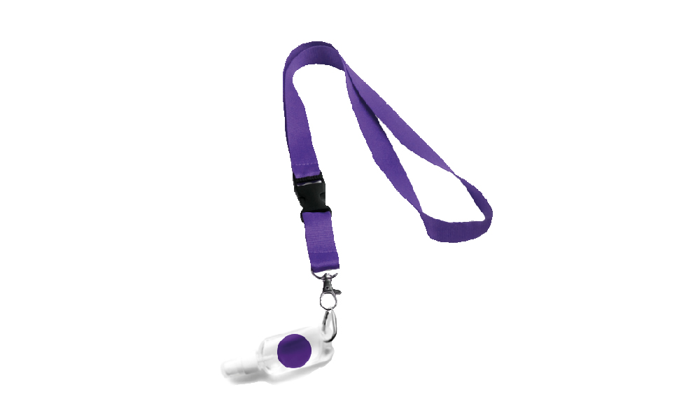 Lanyard con atomizador con tip top con alcohol