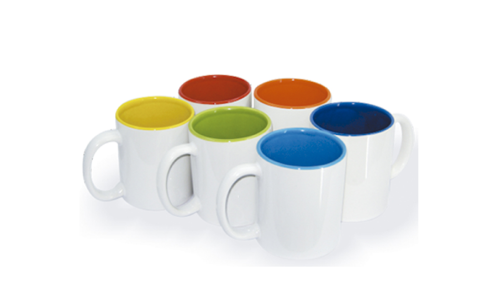 Taza Blanca Con Color 
Interior 11 0Z