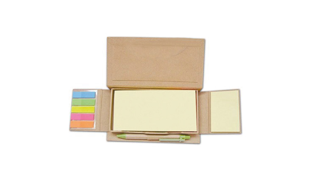 Cajita Porta Post It Con Lapicero