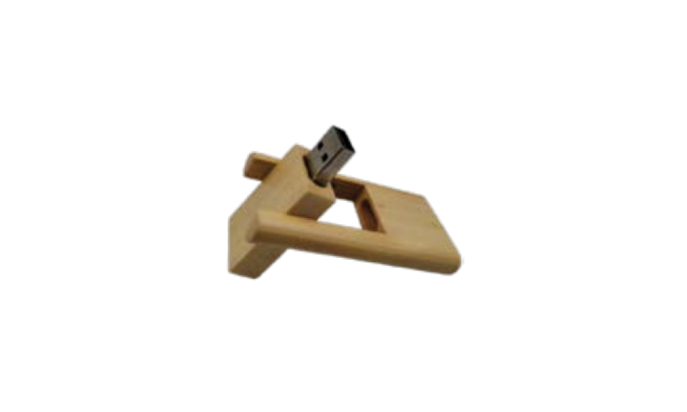 Usb De Madera Giratorio